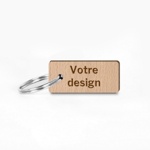Porte-clés Sésame rectangle gravé avec anneau direct sans carte 2