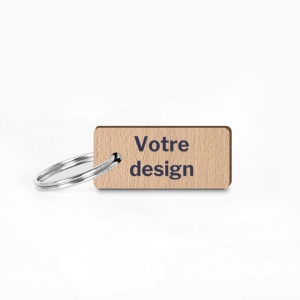 Porte-clés Sésame rectangle imprimé avec anneau direct sans carte 2