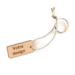 Porte-clés Sésame rectangle gravé avec anneau, lien sans carte 2