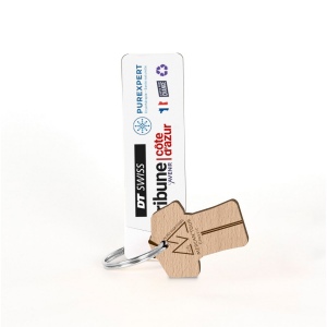 Porte-clés Supporter maillot gravé avec anneau direct et carte