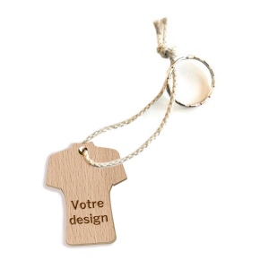 Porte-clés Supporter maillot gravé avec anneau et lien, sans carte 2