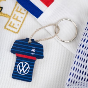 Porte-clés Supporter maillot imprimé avec anneau, lien et carte 2