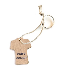 Porte-clés Supporter maillot imprimé avec anneau et lien, sans carte 2
