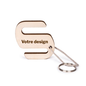 Porte-clés support de téléphone gravé, avec anneau et lien, sans carte 4