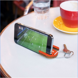 Porte-clés support de téléphone imprimé, avec anneau, lien et carte 5