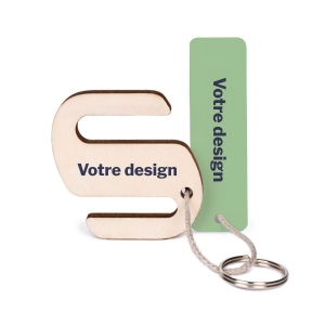 Porte-clés support de téléphone imprimé, avec anneau, lien et carte 8