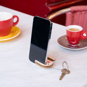 Porte-clés support de téléphone imprimé, avec anneau et lien, sans carte 2