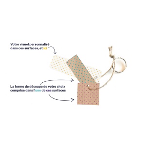 Porte-clés sur mesure gravé avec anneau, lien et carte 2