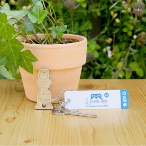 Porte-clés sur mesure imprimé avec anneau, lien et carte 2