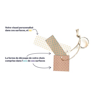 Porte-clés sur mesure imprimé avec anneau, lien et carte 4