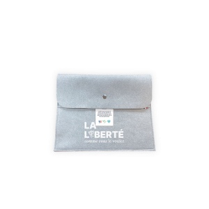 Pochette pour tablette 10 pouces en feutrine, marquage quadrichromique DTF