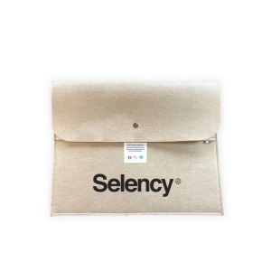 Pochette Ordinateur 13 pouces en feutrine, marquage quadrichromique DTF