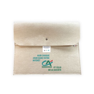 Pochette Ordinateur 15 pouces en feutrine, marquage quadrichromique DTF 4