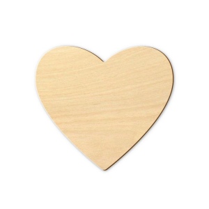 Sticker en bois Woodstick coeur 2