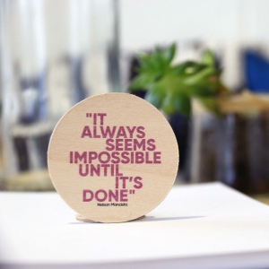 Sticker en bois Woodstick disque 2