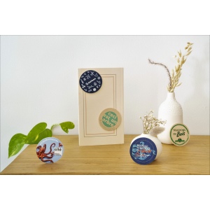 Sticker en bois Woodstick disque 6