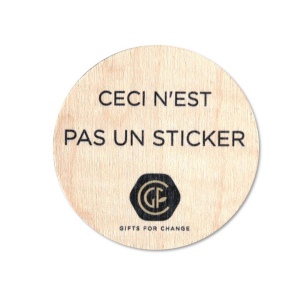 Sticker en bois Woodstick disque 10