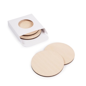 Lot de 4 sous-verres Kupof ronds gravés 4