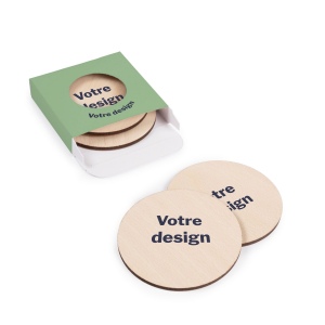 Lot de 4 sous-verres Kupof ronds imprimés 2