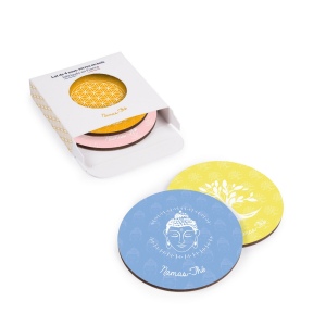 Lot de 4 sous-verres Kupof ronds imprimés