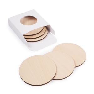 Lot de 6 sous-verres Kupof ronds gravés 3