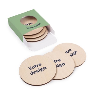 Lot de 6 sous-verres Kupof ronds imprimés 3