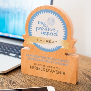 Trophée en bois bandeau imprimé 2