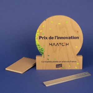 Trophée en bois disque imprimé 2