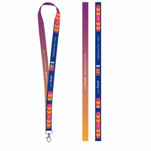 Échantillon imprimé de Lanyard SUBLIMATION Long II (20 mm) en polyester