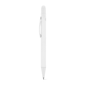 CLINT TOUCH. Stylo à bille au design moderne, fabriqué à partir d'aluminium recyclé (100% rAL), avec une finition en caoutchouc 14