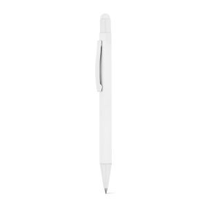 CLINT TOUCH. Stylo à bille au design moderne, fabriqué à partir d'aluminium recyclé (100% rAL), avec une finition en caoutchouc 4
