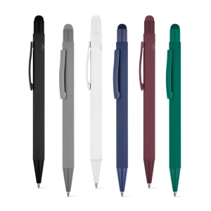 CLINT TOUCH. Stylo à bille au design moderne, fabriqué à partir d'aluminium recyclé (100% rAL), avec une finition en caoutchouc