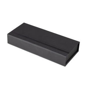 SARAMAGO. Coffret haut de gamme comprenant 1 stylo à bille et 1 stylo roller en cuivre et acier inoxydable, à encre bleue 4