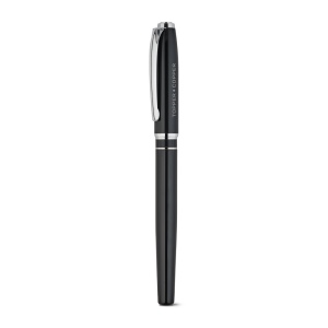 SARAMAGO. Coffret haut de gamme comprenant 1 stylo à bille et 1 stylo roller en cuivre et acier inoxydable, à encre bleue 5