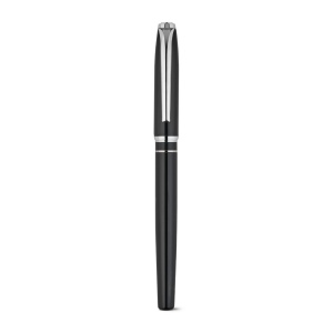 SARAMAGO. Coffret haut de gamme comprenant 1 stylo à bille et 1 stylo roller en cuivre et acier inoxydable, à encre bleue 9