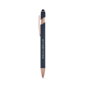 NEIL ROSE. Stylo à bille en aluminium recyclé (100% rAL), avec une finition mate et une encre bleue 6