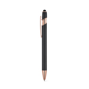 NEIL ROSE. Stylo à bille en aluminium recyclé (100% rAL), avec une finition mate et une encre bleue 8