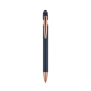 NEIL ROSE. Stylo à bille en aluminium recyclé (100% rAL), avec une finition mate et une encre bleue 9