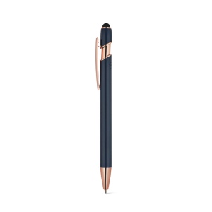 NEIL ROSE. Stylo à bille en aluminium recyclé (100% rAL), avec une finition mate et une encre bleue 10