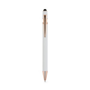 NEIL ROSE. Stylo à bille en aluminium recyclé (100% rAL), avec une finition mate et une encre bleue 11