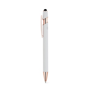 NEIL ROSE. Stylo à bille en aluminium recyclé (100% rAL), avec une finition mate et une encre bleue 12