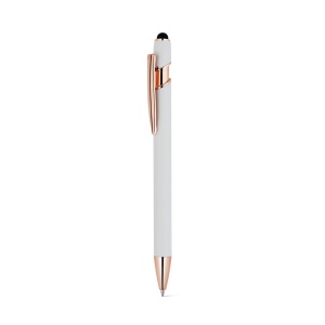 NEIL ROSE. Stylo à bille en aluminium recyclé (100% rAL), avec une finition mate et une encre bleue 4