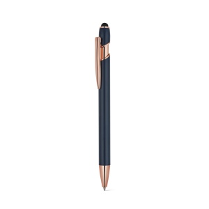 NEIL ROSE. Stylo à bille en aluminium recyclé (100% rAL), avec une finition mate et une encre bleue 3