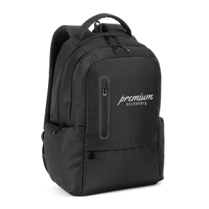 BOSTON SOLID. Sac à dos pour ordinateur portable (17") en nylon 150D avec 2 compartiments rembourrés 4