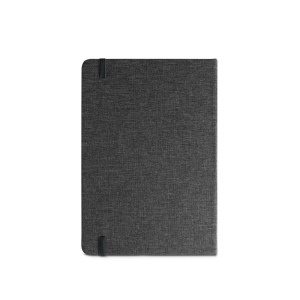 MÁRQUEZ. Cahier A5 à couverture rigide fabriquée à partir de tissu PET 100% recyclé, avec des pages lignées en papier recyclé 5