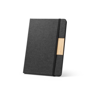 MÁRQUEZ. Cahier A5 à couverture rigide fabriquée à partir de tissu PET 100% recyclé, avec des pages lignées en papier recyclé 2
