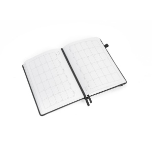 HEANEY. Cahier en polyuréthane à base d'eau avec planification mensuelle intégré et pages lignées 8
