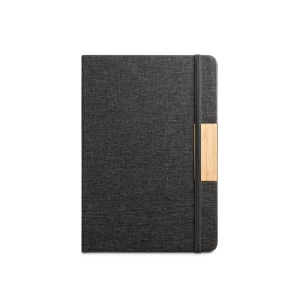 SCLIAR. Ensemble composé d'un stylo à bille, d'un bloc-notes et d'une bouteille, fabriqués à partir de PET recyclé, d'aluminium recyclé et de bambou 3