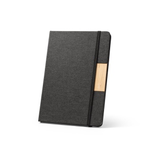SCLIAR. Ensemble composé d'un stylo à bille, d'un bloc-notes et d'une bouteille, fabriqués à partir de PET recyclé, d'aluminium recyclé et de bambou 8