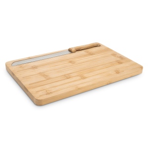 CATCHER. Planche à découper le pain en bambou avec couteau inclus 2